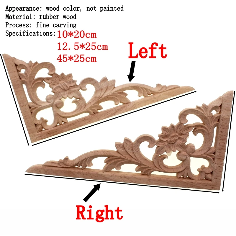 RUNBAZEF винтажный домашний декор резьба по дереву подвесные принадлежности угловая аппликация Мягкая Мода Европа 4 вида украшения фигурки Crfts