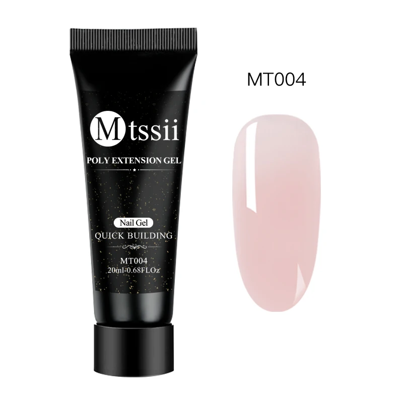 Mtssii лак для ногтей акриловый полигелевый удлинитель розовый белый металл с прозрачными кристаллами УФ светодиодный гель для наращивания ногтей Быстрый гель для наращивания 15 мл/уп - Цвет: W3668