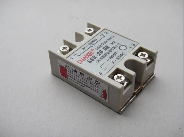 New! Solid State Relay Ssr 20a With Protective Flag Ssr20da 20a Dc