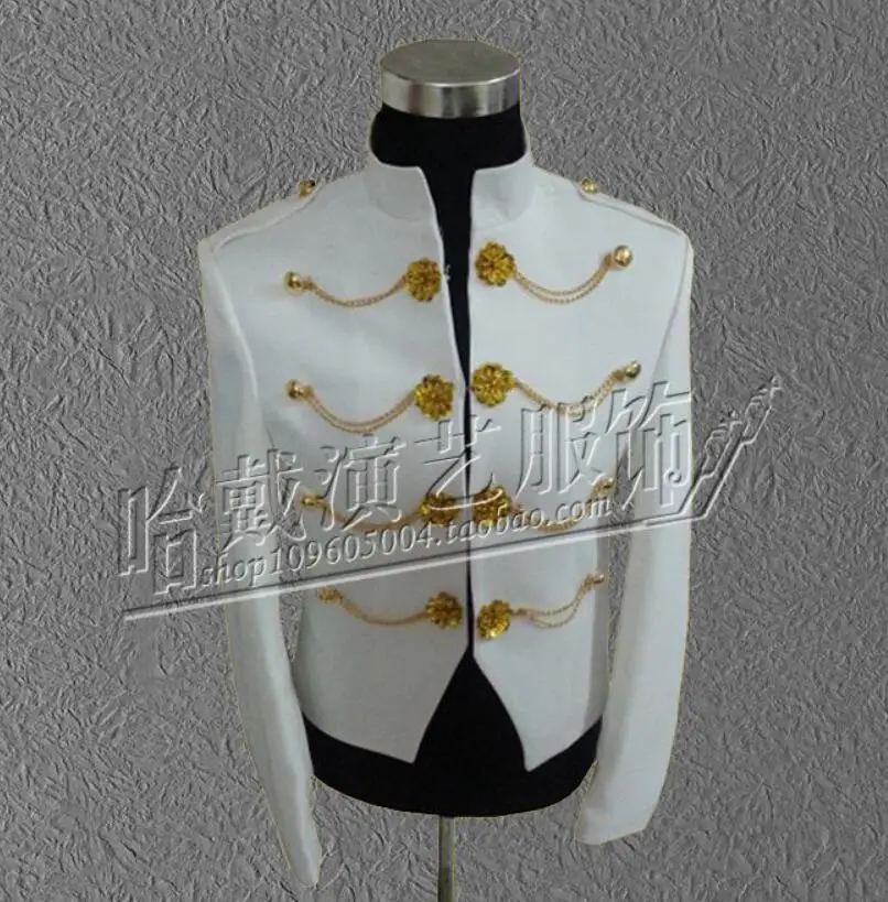 Новое поступление! G-dragon Bigbang мужские тонкие белые смокинги Vogue Palace style свадебные