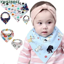 Модные хлопковые нагрудники Слюнявчик с красивым принтом Треугольник Детские нагрудники из хлопка аксессуары для бандан Doulde сторона все можно носить