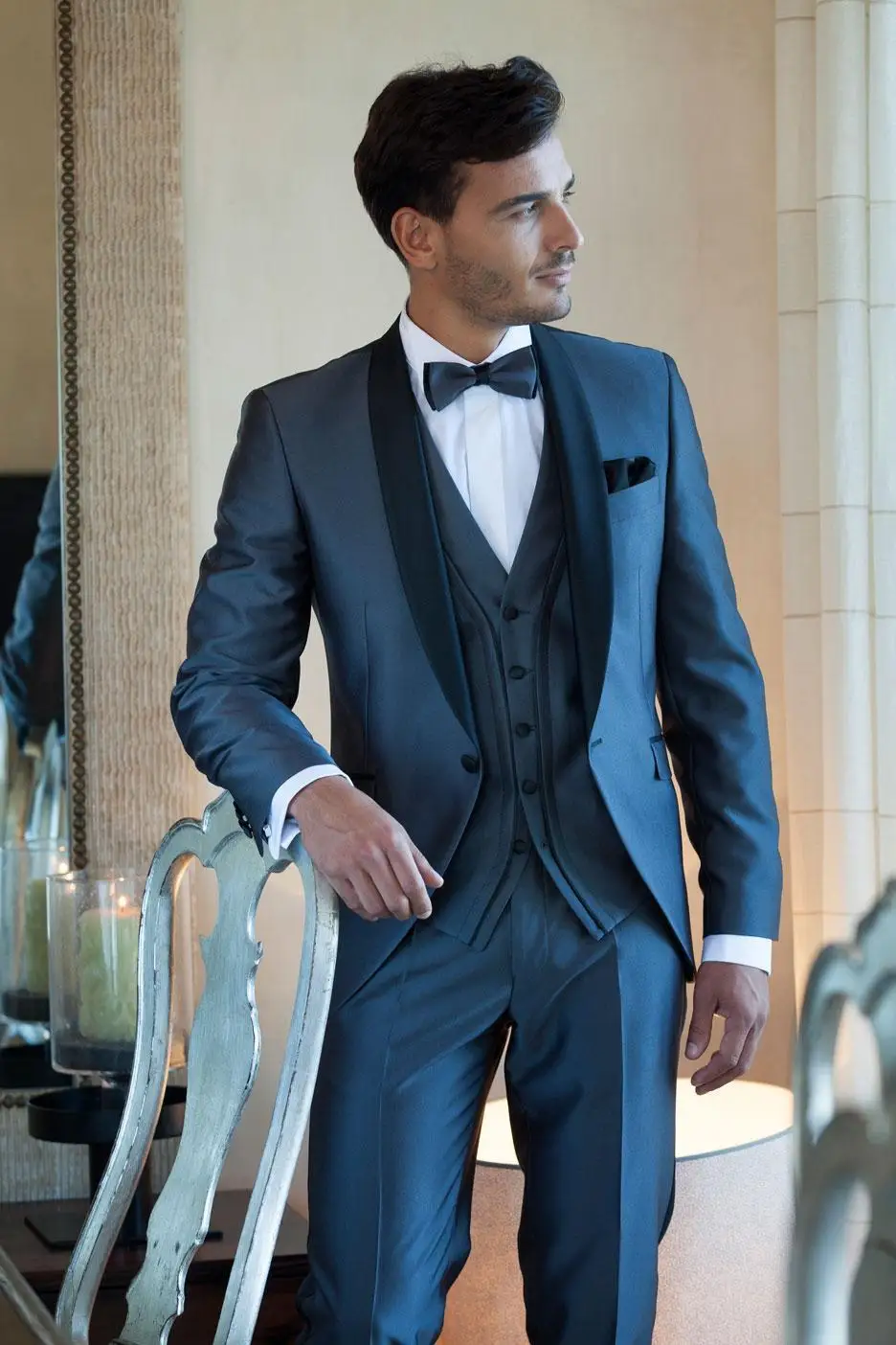 2016 Italian Charcoal Tuxedo Suits Wedding Jacket Pants Tie 2016 Italian Charcoal Tuxedo Suits Wedding Jacket Pants Tie Vest Customized Tuxedos For Men Prom Best In From S Clothing