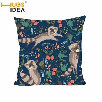 

HUGSIDEA Cushion Cover Flower Tree Throw Pillow Cover Koala Printed Cushion Cover for Sofa Decorative Pillows Case 50*50cm