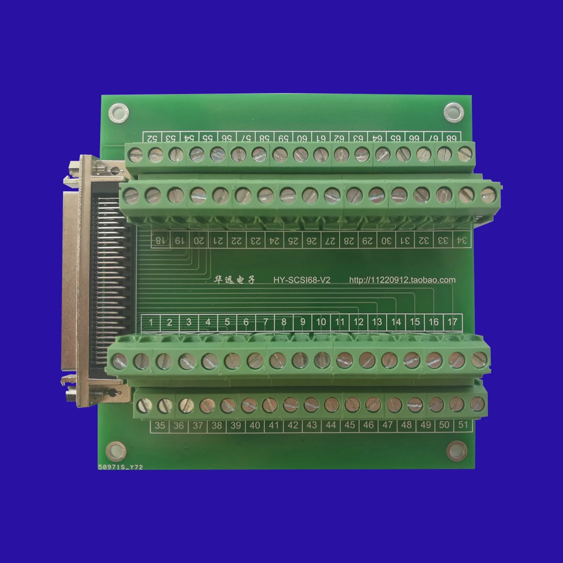 

SCSI 68 Female Terminal Block Adapter Plate Relay Terminal Block NI ACC68C ADAM3968