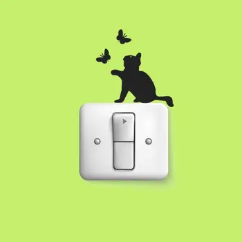 

DIY Black Window Removable Cats Wall Sticker Three Home Decals Animal Decor Room Mural Switch Panel Stickers