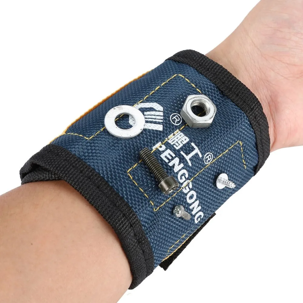 Magnetic Wristband with 5 Powerful Magnets Adjustable Strap for Holding Small Tools Screws Nails Bolts Drilling Bits | Инструменты