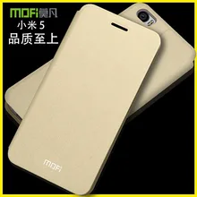 Mi5 Оригинал MOFI Руи Книга Стиль Тонкий кожаный чехол Для Xiaomi 5 M5 Mi5 откидная крышка Смартфона мешок с подставкой MF01