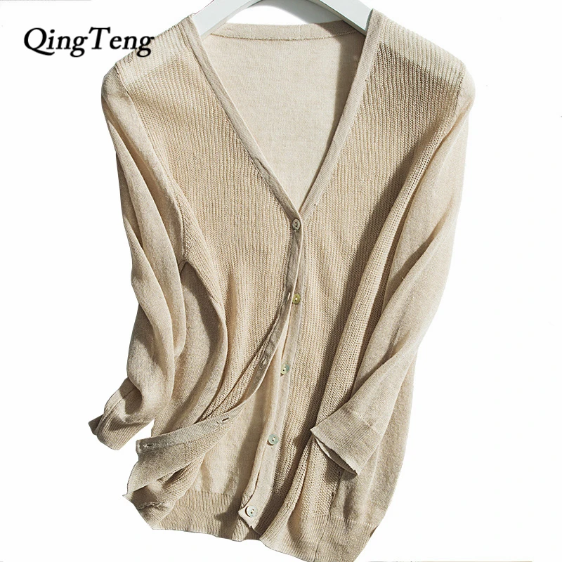 Summer Female Cardigan Big Size Thin Knitted Short Sweater Blusas Sunscreen High Grade Women V Neck Knitwear Transparent |