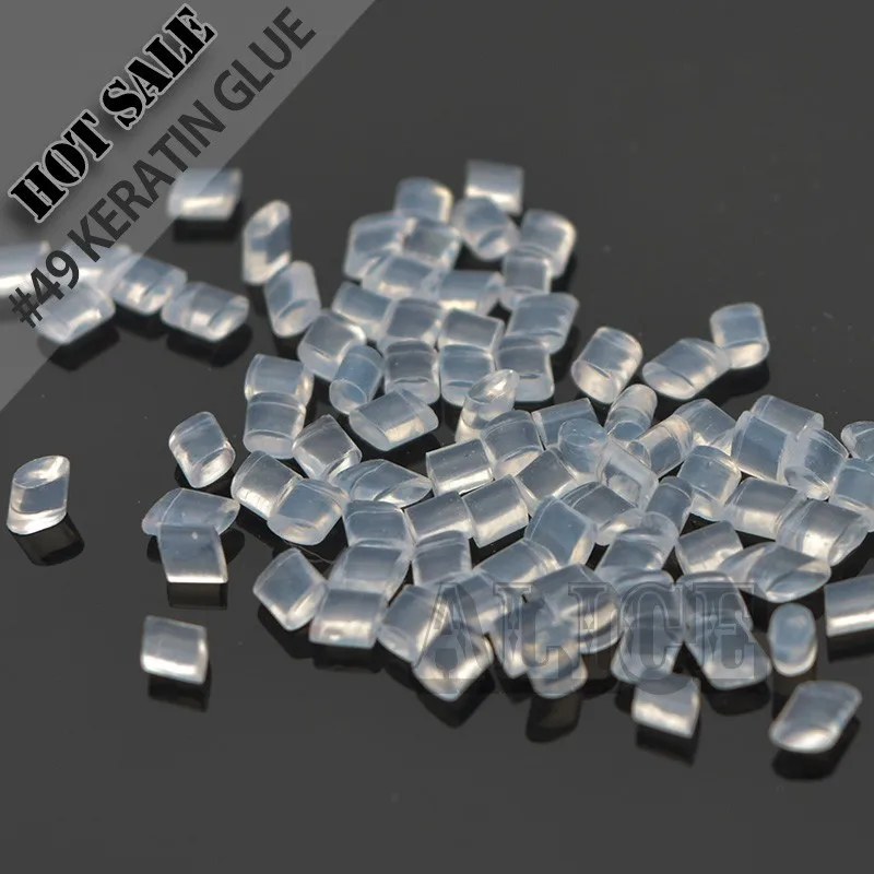 1000g Fusion 100% Italian Keratin Glue Grains Transparent Keratin Pellet Granule Beads for Pre-bonded Hair Extensions