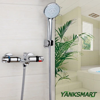 YANKSMART RU-grifo de ducha baño termostático para o bañera, mezclador de agua de un solo orificio, cocina