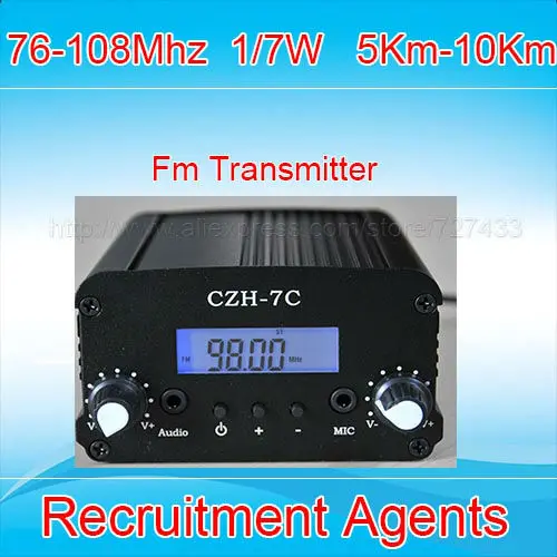 New Shipping 7 Watt Fm Transmitter Cze7c Fm Wireless Home Audio