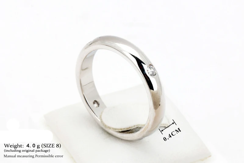 LMNZB Anti-allergy Original 925 Sterling Silver Wedding Couples Rings Smooth Simple CZ Engagement Ring for Men and Women LR94602