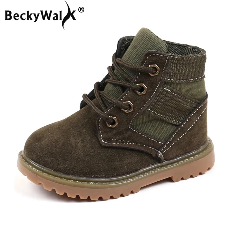 

Winter Kids Boots Girls And Boys Lace-Up Martin Boots Warm Children Shoes Anti-Slip Toddler Baby Snow Boots Size 21#-30# CSH762