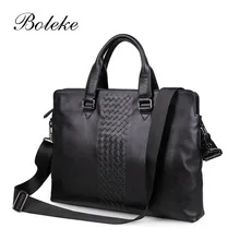 Винтажная мужская сумка-мессенджер из натуральной кожи на плечо 14 дюймов, портфель для ноутбука, деловая Ретро сумка через плечо из воловьей кожи 7295