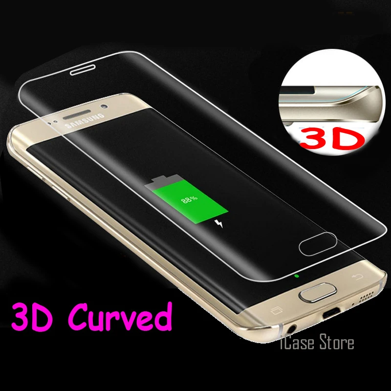 Для S7 край Стекло полное покрытие 3D изогнутые закаленное пленка для samsung Galaxy S6 edge