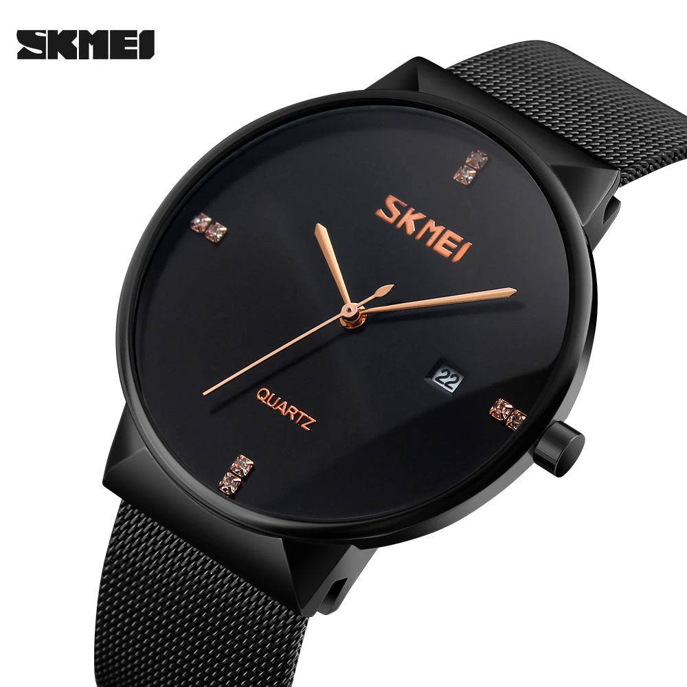 

SKMEI Luxury Simple Mens Watches Waterproof Men Quartz Watch Stainless Steel Waterproof Casual Male Clock Relogio Masculino