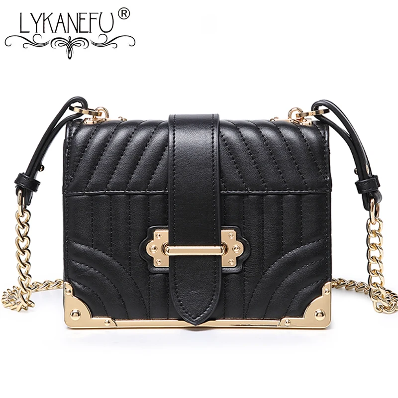 

LYKANEFU Luxury Brand Handbags Women Famous Brands Chain Women Messenger Bags Ladies Shoulder Bags Flap Purse Handbag Sac a Main