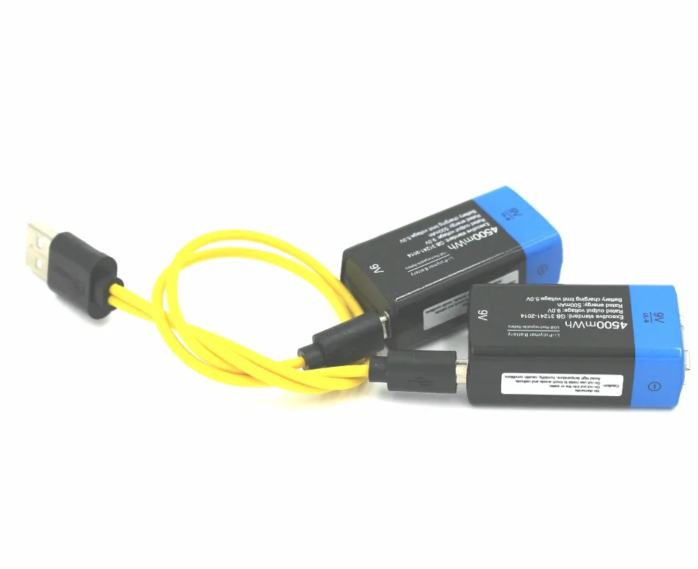 2 шт. Etinesan 9V 4500mWh литиево-ионная литий-полимерные аккумуляторные батареи+ USB кабель для зарядки в комплекте