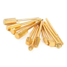 Mayitr 1 шт. 12 видов золотистого электрическое сверло для ногтей Высокое качество Карбидное сверло для ногтей для дизайна ногтей Маникюр Педикюр Инструмент