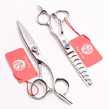 

Z9022 6inch JP 440C Cutting Shears Thinning Scissors Willow Leaf Shape Hairdressing Beauty Tool Professional Human Hair Scissors