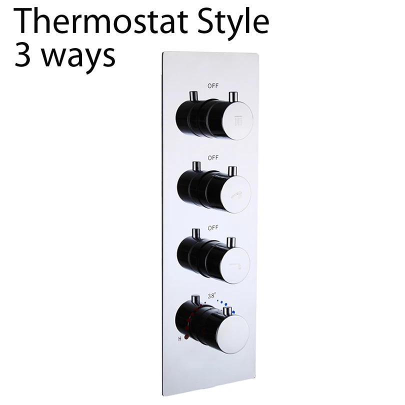  Large Water Flow Wall Mounted 2~4 Ways Thermostatic Hot And Cold Mixers 2~4 Ways Bathroom Shower Fa