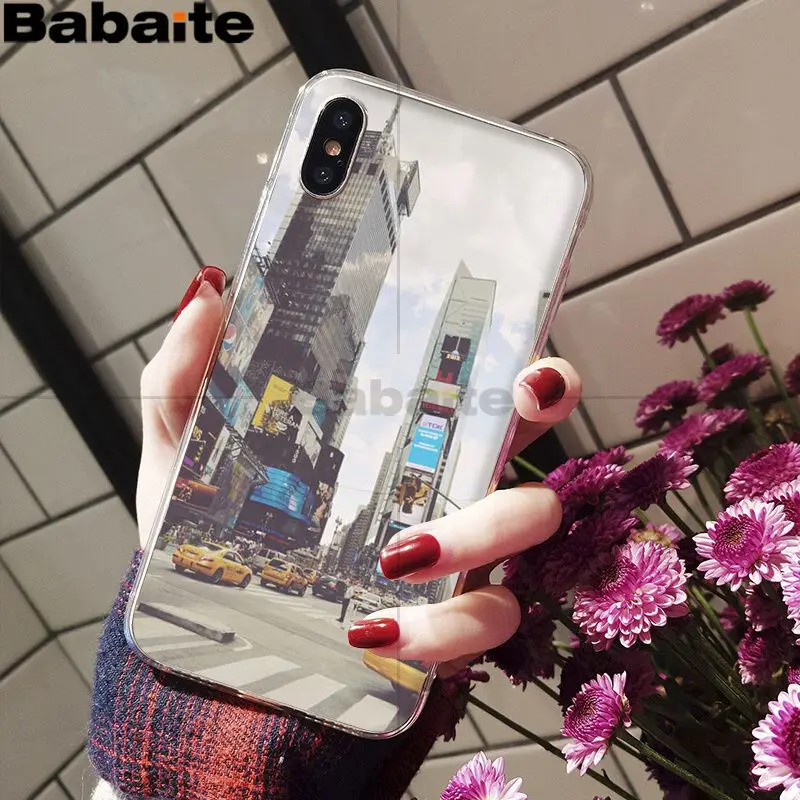 Babaite NYC Нью-Йорк городской пейзаж черный мягкий чехол для телефона Apple iPhone 8 7 6 6S Plus X XS MAX 5 5S SE XR Чехлы для мобильных телефонов - Цвет: A12