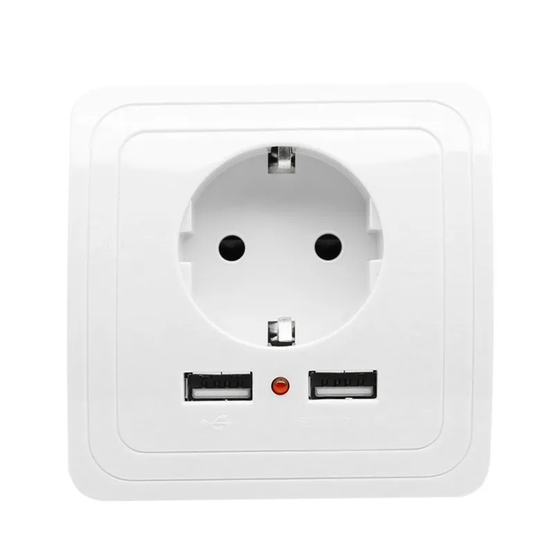 Настенное зарядное устройство с двумя USB-портами 2400 мА | Обустройство дома
