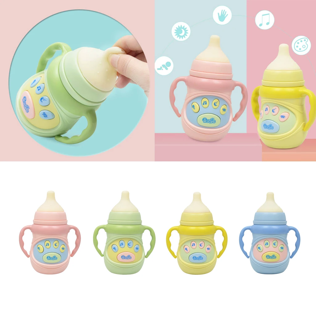 Electronic Music & Light Feeding Bottle Kids Baby Early Learning Toy Play Activity