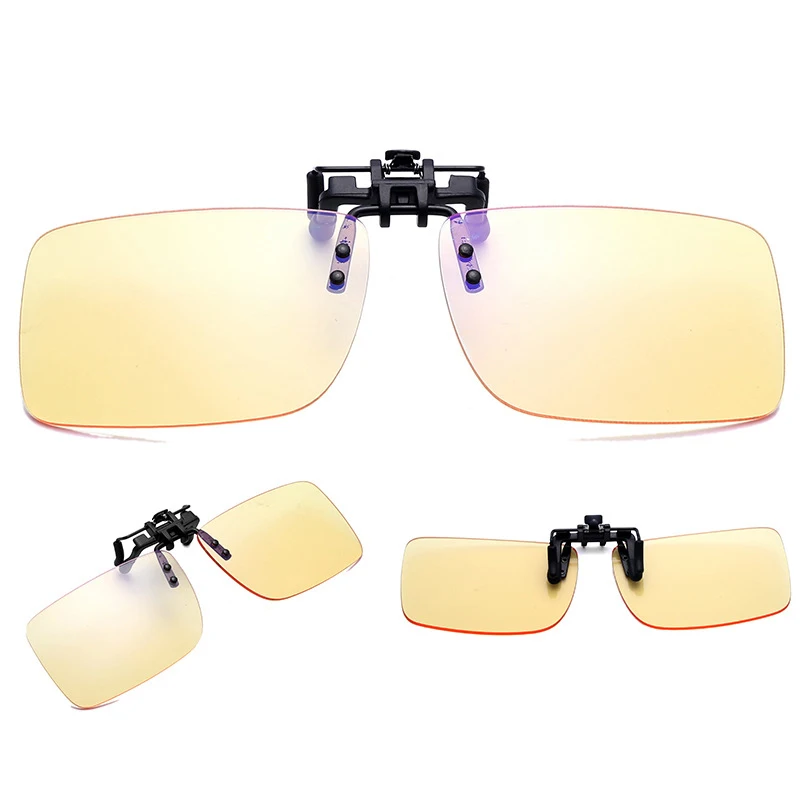 Mayitr Anti Blue Ray Anti-fatigue Glasses Blue Light Blocking Clip On Glasses 2 Colors For Computer Protection Gaming Glasses