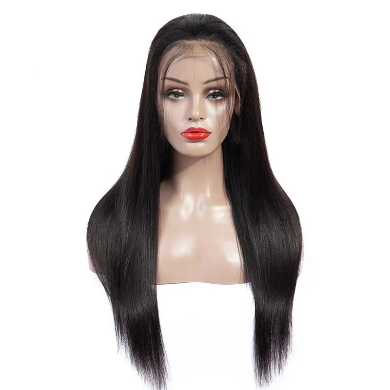 MRSHAIR 13*6 Lace Front Wig Brazilian Human Hair Straight Wigs Remy Lace Wigs For Black Women Natural Color