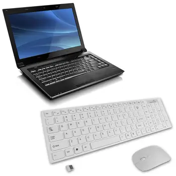 

HobbyLane 2.4GHz Wireless Keyboard Mouse Combo Ultra-thin Mini Computer Wireless Keyboard Mouse Kit d25