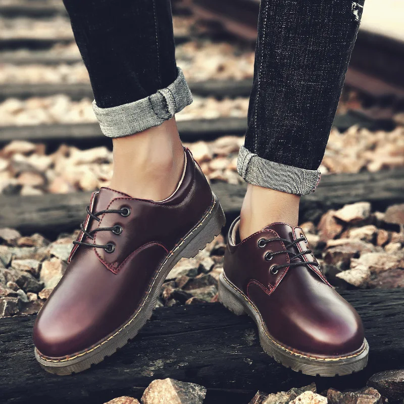 

Men Boots Pu Leather Ankle Boots Men Shoes Men Popular Comfortable Spring Autumn Man Shoes Plush Boots Fashion