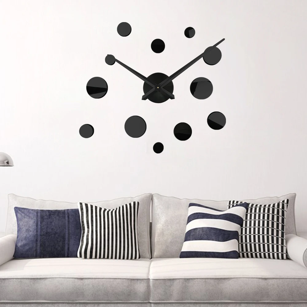 

DIY Mirror 3D Acrylic Wall Clocks Stickers 2019 New Arrivals Large Quartz Clock Needles Modern Home Decor Relogio De Parede