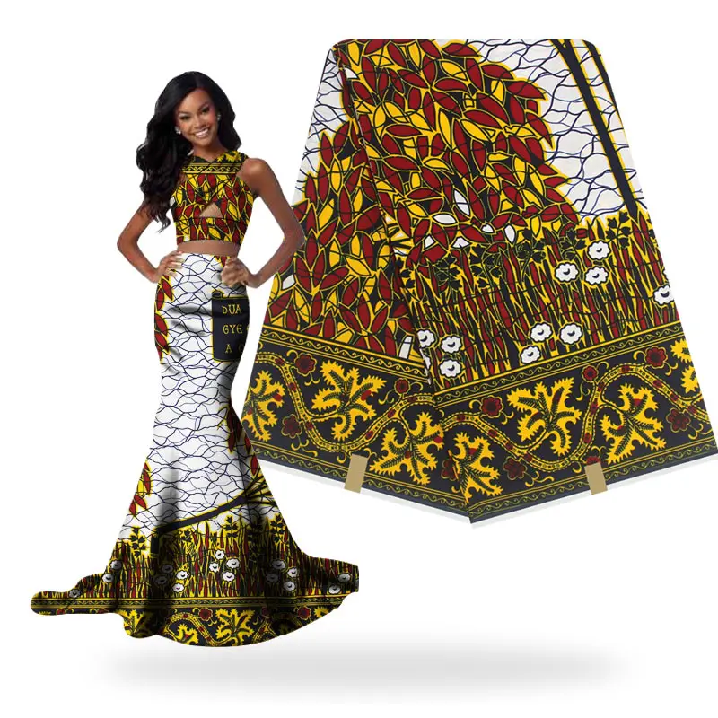 

African wax prints fabric Batik wax pagne african print fabric nigerian ankara tissu africain cloth real wax H11