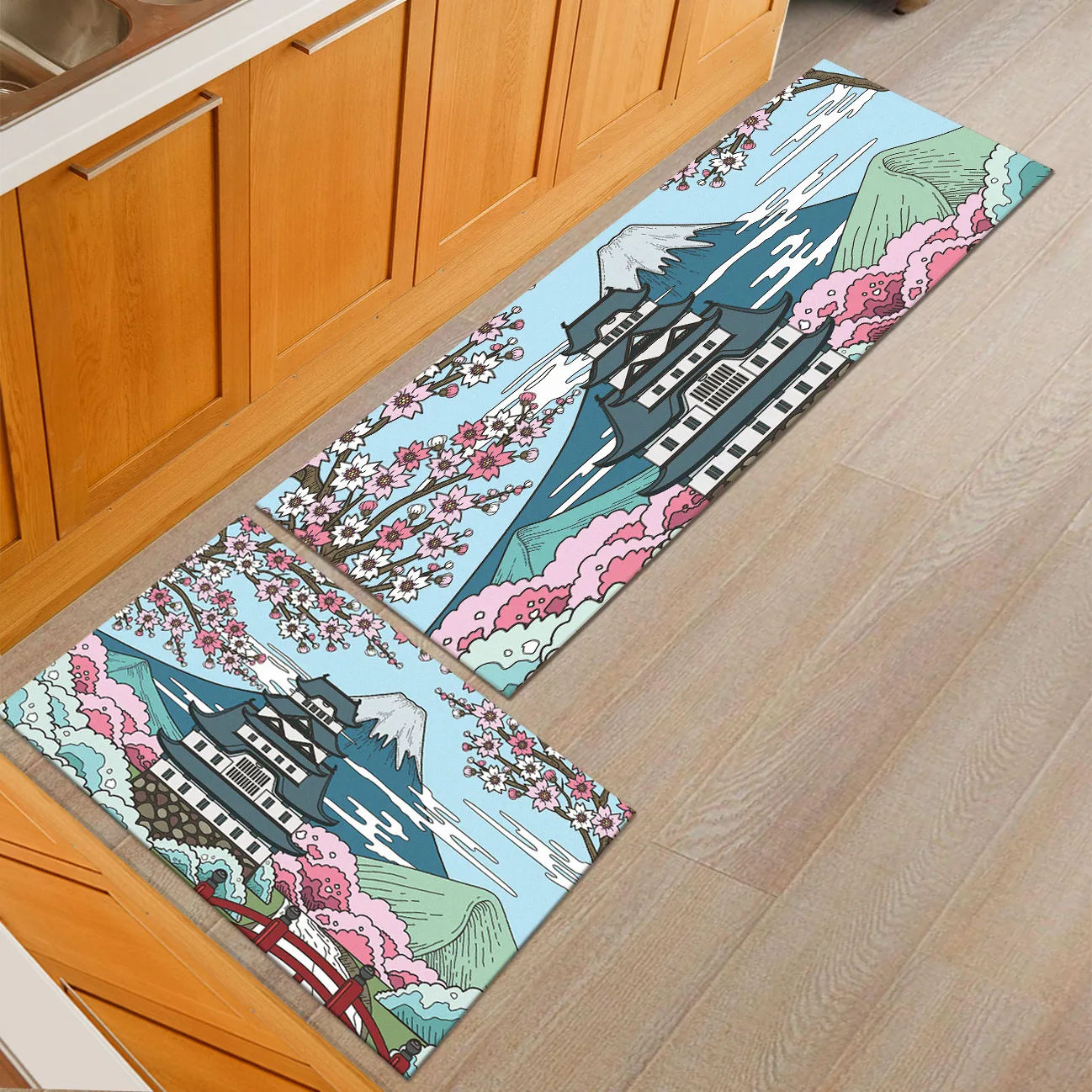 Zeegle Ландшафтный напольный коврик с принтом дверной коврик ковер для гостиной спальни прикроватные коврики противоскользящие офисные кресла Коврики для кухни - Цвет: Mount Fuji