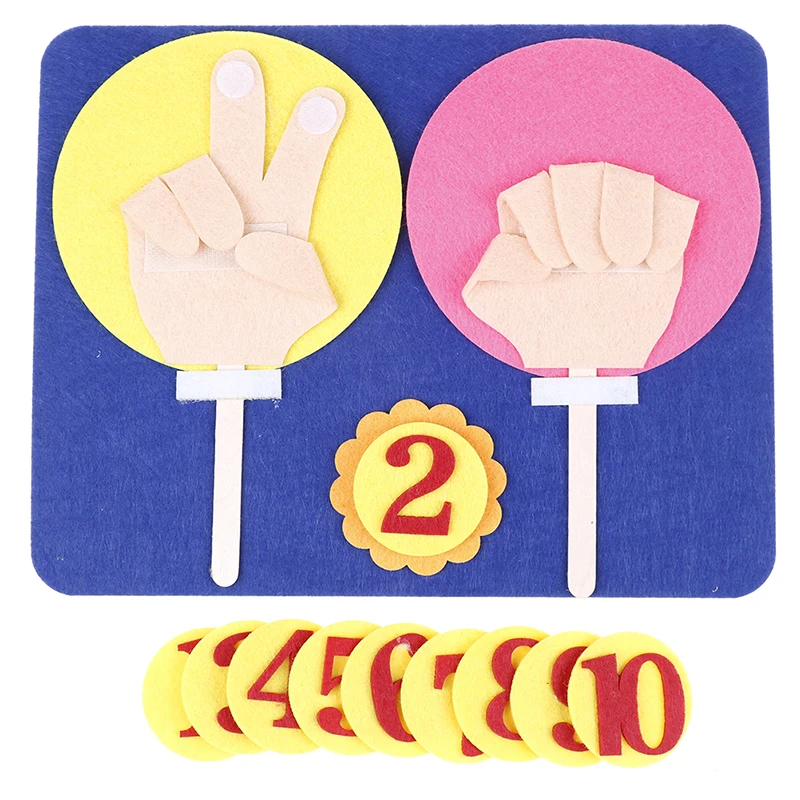 23,7 см x 18,6 см фетровые пальчиковые цифры для раннее развитие детей обучение цифровой обучение в детском саду игрушки Интеллектуальный Войлок Крафтовая упаковка