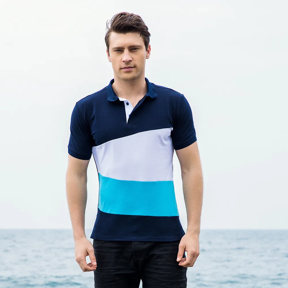 100% Cotton Men Polo Shirt Breathable Print Short Sleeve Casual Male Tops Brand Clothing High Quality Plus European size (14)
