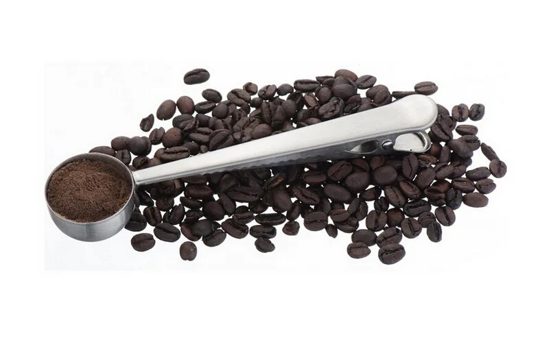 1PC Stainless Steel Spoon Ground Coffee Craft Measuring Scoop Deluxe Metal Non-Stick Anti-Freeze Hand Washable Scoop OK 0264