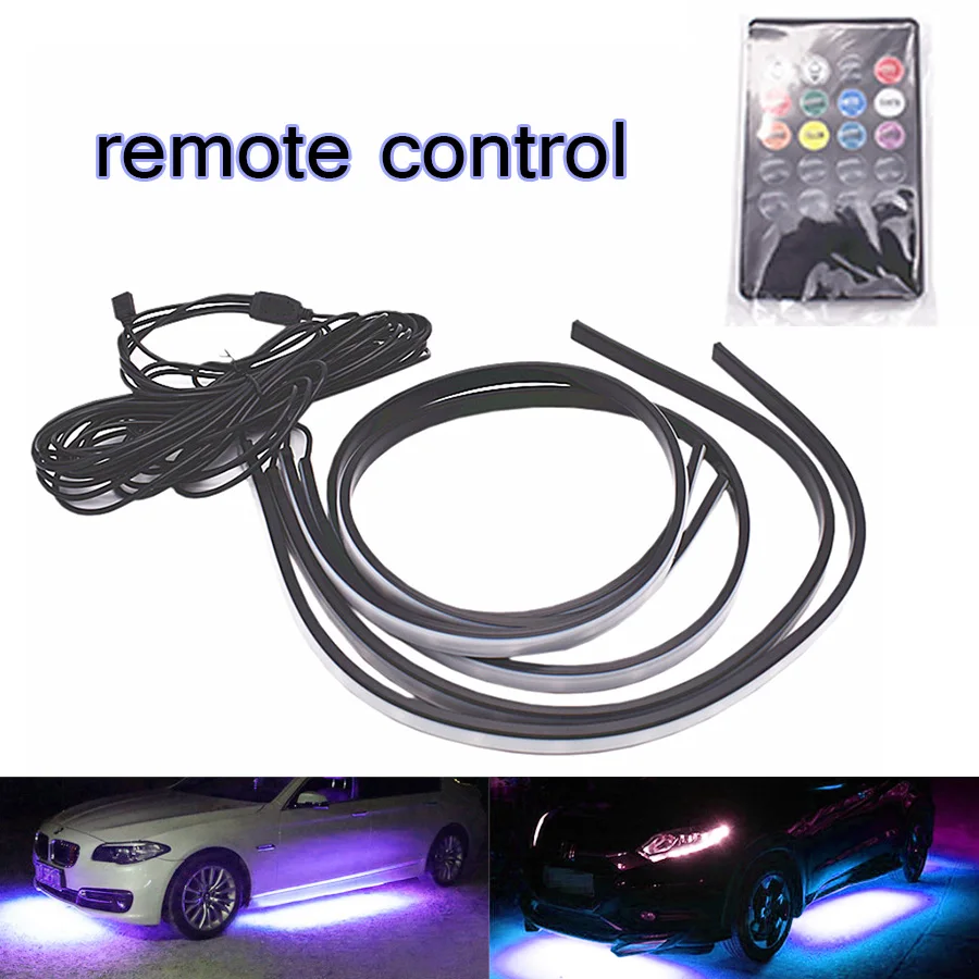 Автомобильная светодиодная лента RGB 90/120 см под автомобильную трубку система