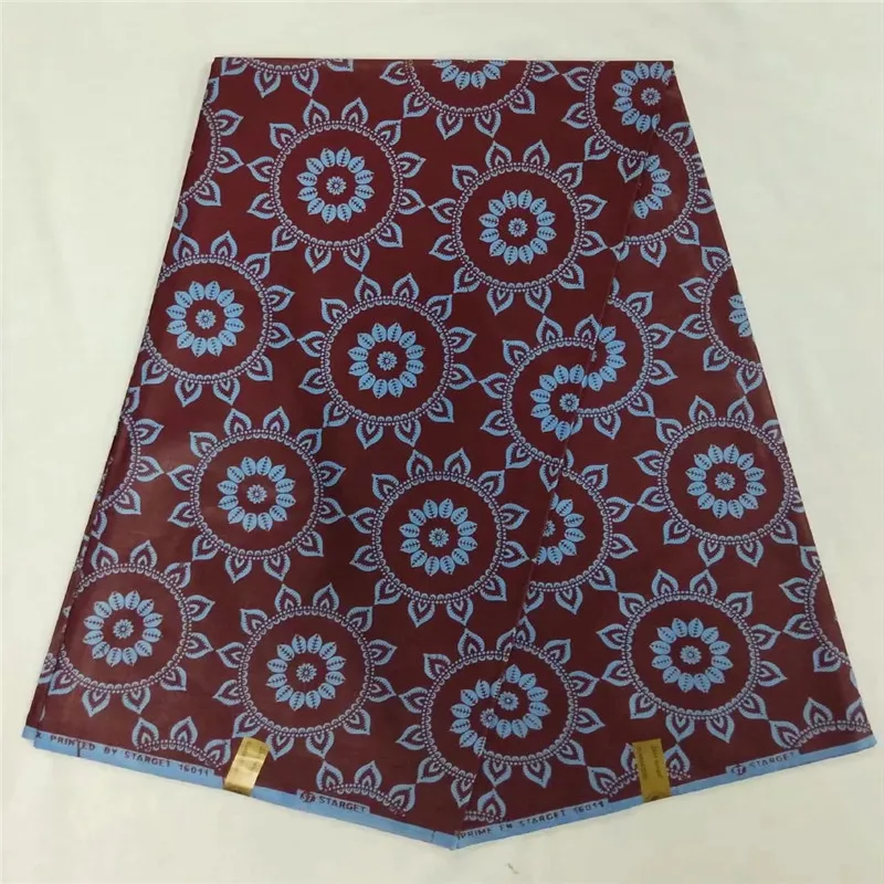 

2018 African Java Wax Prints Fabric 6 Yards For Ankara Style Dress 100% Cotton African Java Wax Fabric For Sewing XM031370