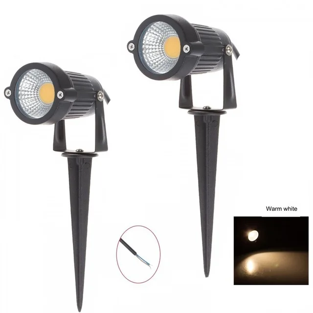 10 * DHL 5 Вт 7 LED COB лужайка лампа Наружное освещение IP65 DC/AC12V AC110V 220V водонепроницаемый