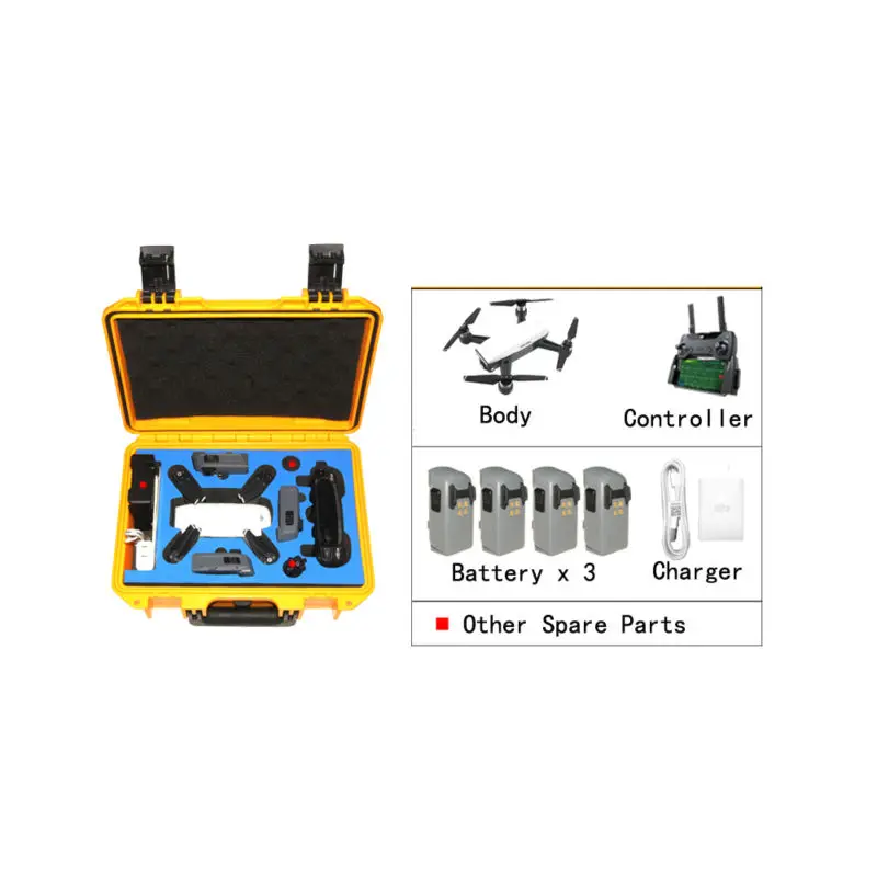 Высокое качество водонепроницаемый жесткий ручной чемодан коробка для DJI Spark