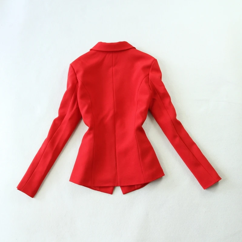 Red blazers feminino Red two piece fashion summer 2018 