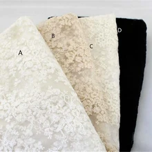 Высококачественная элегантная тонкая работа тюль сетка вышитая яркая белая свадебная кружевная ткань с кордингом свадебное платье кружевная ткань