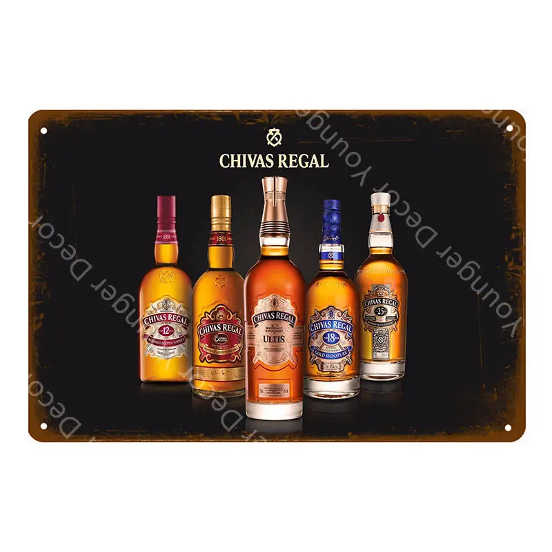 Винтажный пивной плакат Chivas Regal металлические жестяные вывески классические напитки виски декоративная табличка Настенная Наклейка для паба бара клуба домашний декор - Цвет: YD6166D