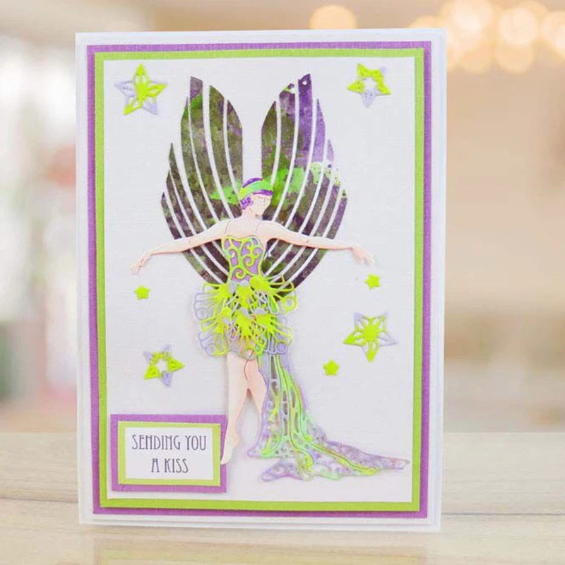 

JC Metal Cutting Dies for Scrapbooking Dancing Women Craft Cut Die DIY Album Embossing Folder Cards Make Photo Template Stencil