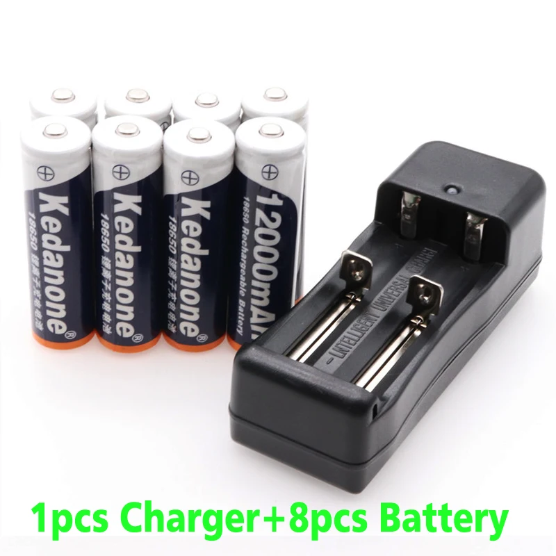 Новые 3 7 V 18650 батареи 12000 mAh литий ионная аккумуляторная батарея для фонарика +