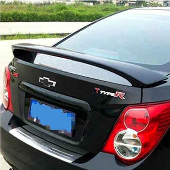 

UBUYUWANT For Chevrolet Aveo 2010-2013 Rear Trunk Spoiler High Quality ABS Material Primer Color Car Tail Wing Decoration