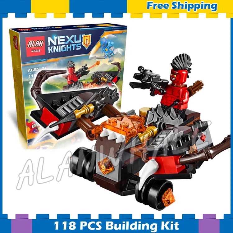 

107pcs Hot Knights The Glob Lobber Glaive Thrower 10515 DIY Model Building Gifts set Blocks Asssemble Nexus Compatible with Lego