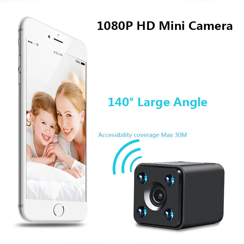 

HD 1080P Wireless AP IP Camera Mini 140 angle Monitor night vision Motion Detect Camcorders micro Cam Max 128G VS SQ13 SQ23 SQ11